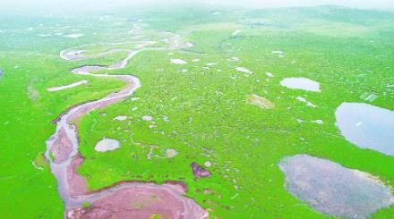 鳥瞰長江源區最大濕地