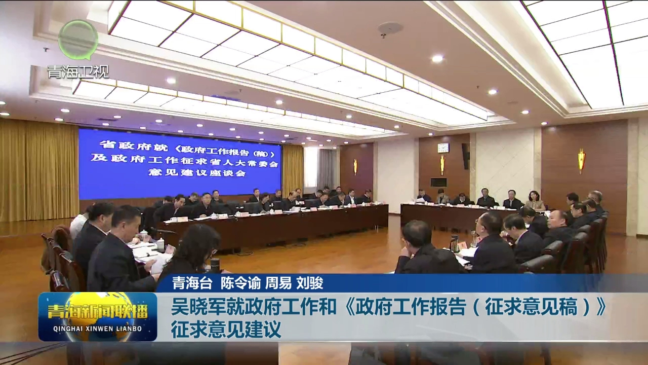 吳曉軍就政府工作和《政府工作報告(征求意見稿)》征求意見建議