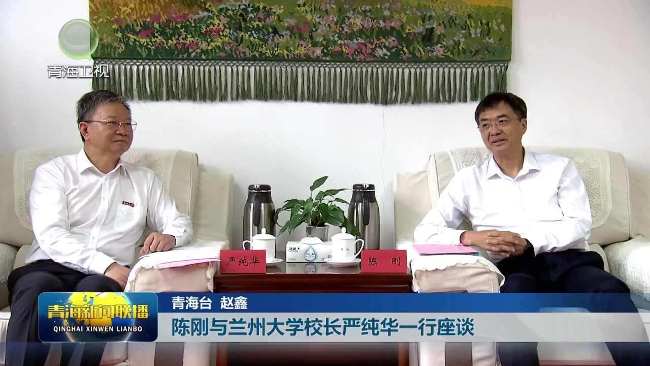 陳剛與蘭州大學(xué)校長嚴(yán)純?nèi)A一行座談