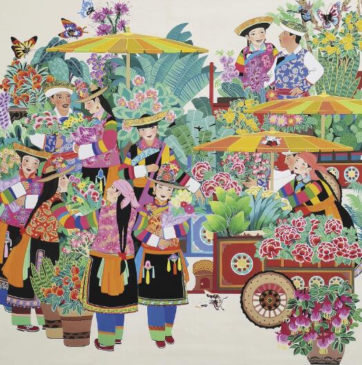 《河湟新時代新農村的產業文化》 朱錦明 繪