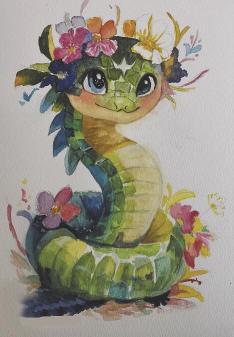 《漂亮蛇妹》 米雨昕(學生) 繪